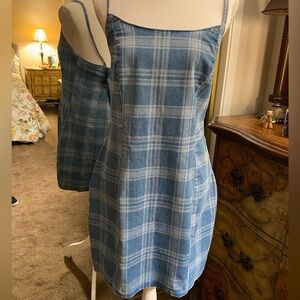 🎉SALE🎉Divided for H&M Blue Denim Women's Plaid Dress